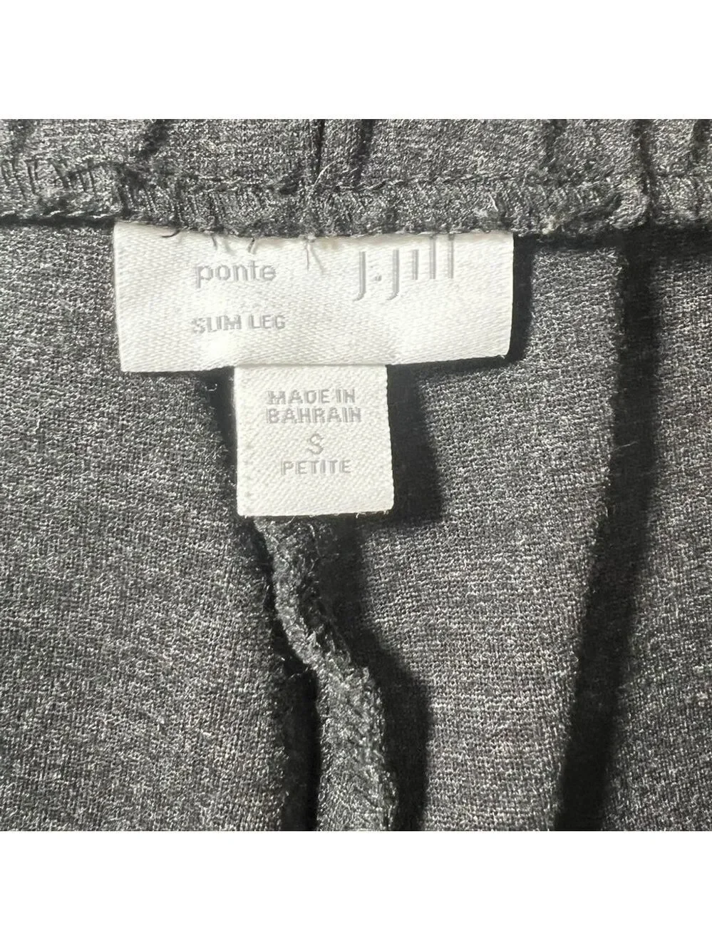 J. Jill Women's Ponte Knit Slim-Leg Pants Charcoal Size Small Petite